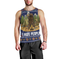 Camping I Hate People Christmas Men Tank Top Xmas Holiday Patterns - Wonder Print Shop