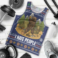 Camping I Hate People Christmas Men Tank Top Xmas Holiday Patterns - Wonder Print Shop