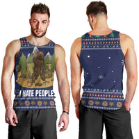 Camping I Hate People Christmas Men Tank Top Xmas Holiday Patterns - Wonder Print Shop