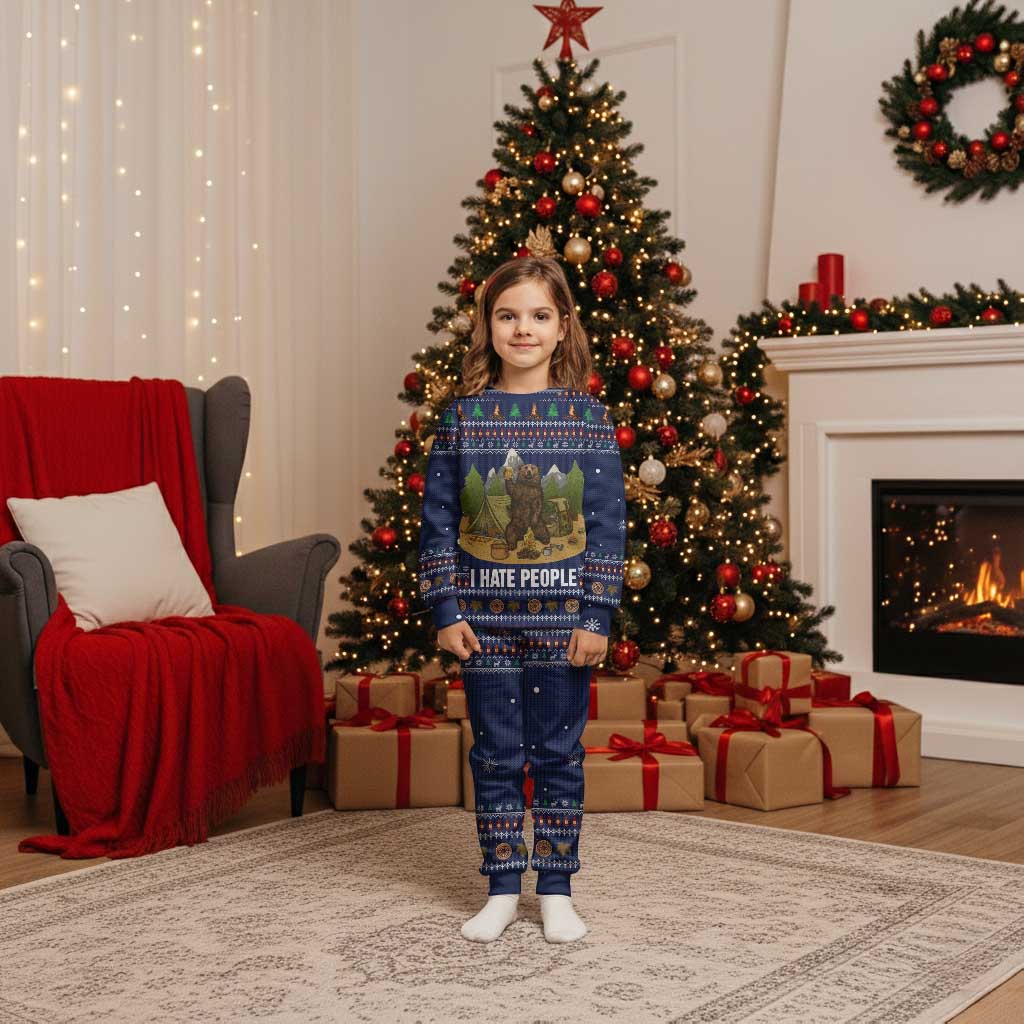 Camping I Hate People Christmas Pajama Set Xmas Holiday Patterns - Wonder Print Shop