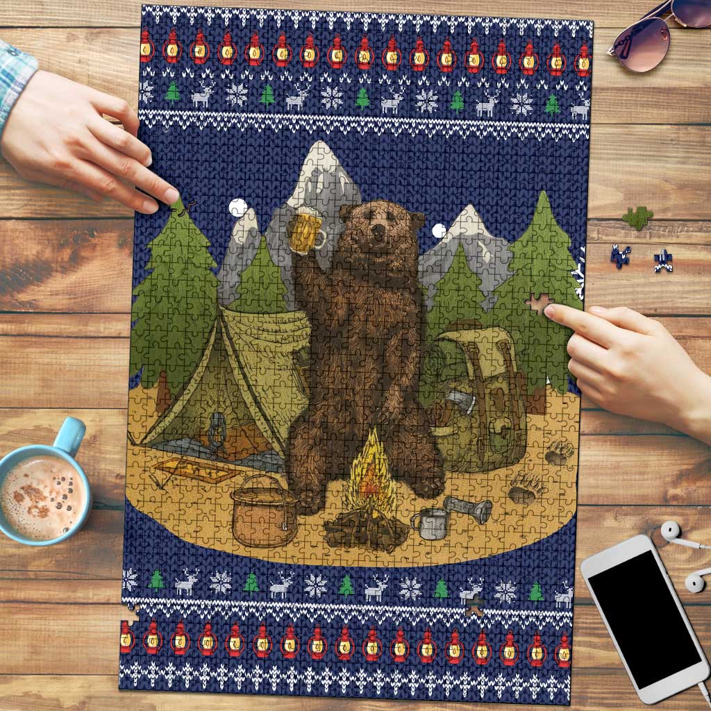 Camping I Hate People Christmas Puzzle Xmas Holiday Patterns - Wonder Print Shop