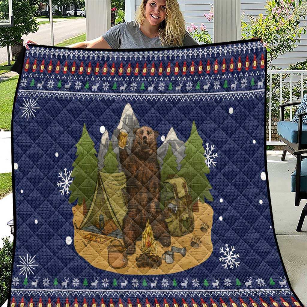 Camping I Hate People Christmas Quilt Xmas Holiday Patterns - Wonder Print Shop