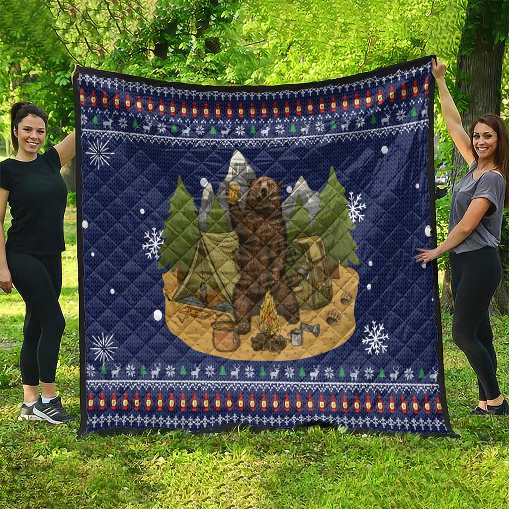 Camping I Hate People Christmas Quilt Xmas Holiday Patterns - Wonder Print Shop