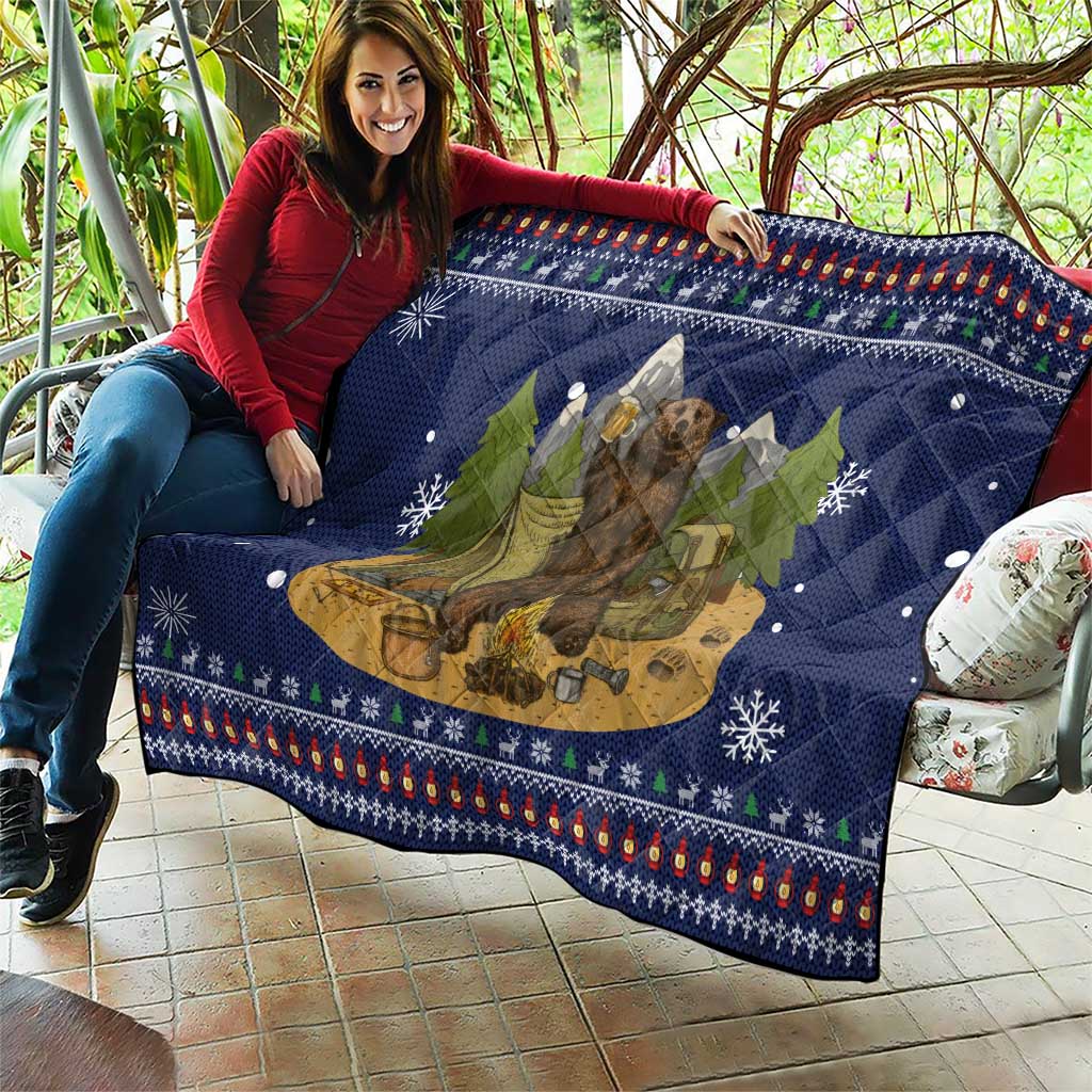 Camping I Hate People Christmas Quilt Xmas Holiday Patterns - Wonder Print Shop