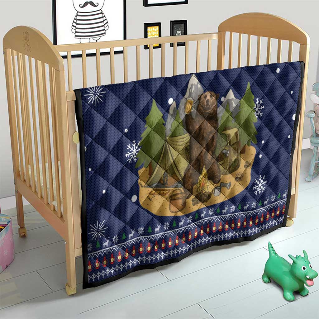 Camping I Hate People Christmas Quilt Xmas Holiday Patterns - Wonder Print Shop