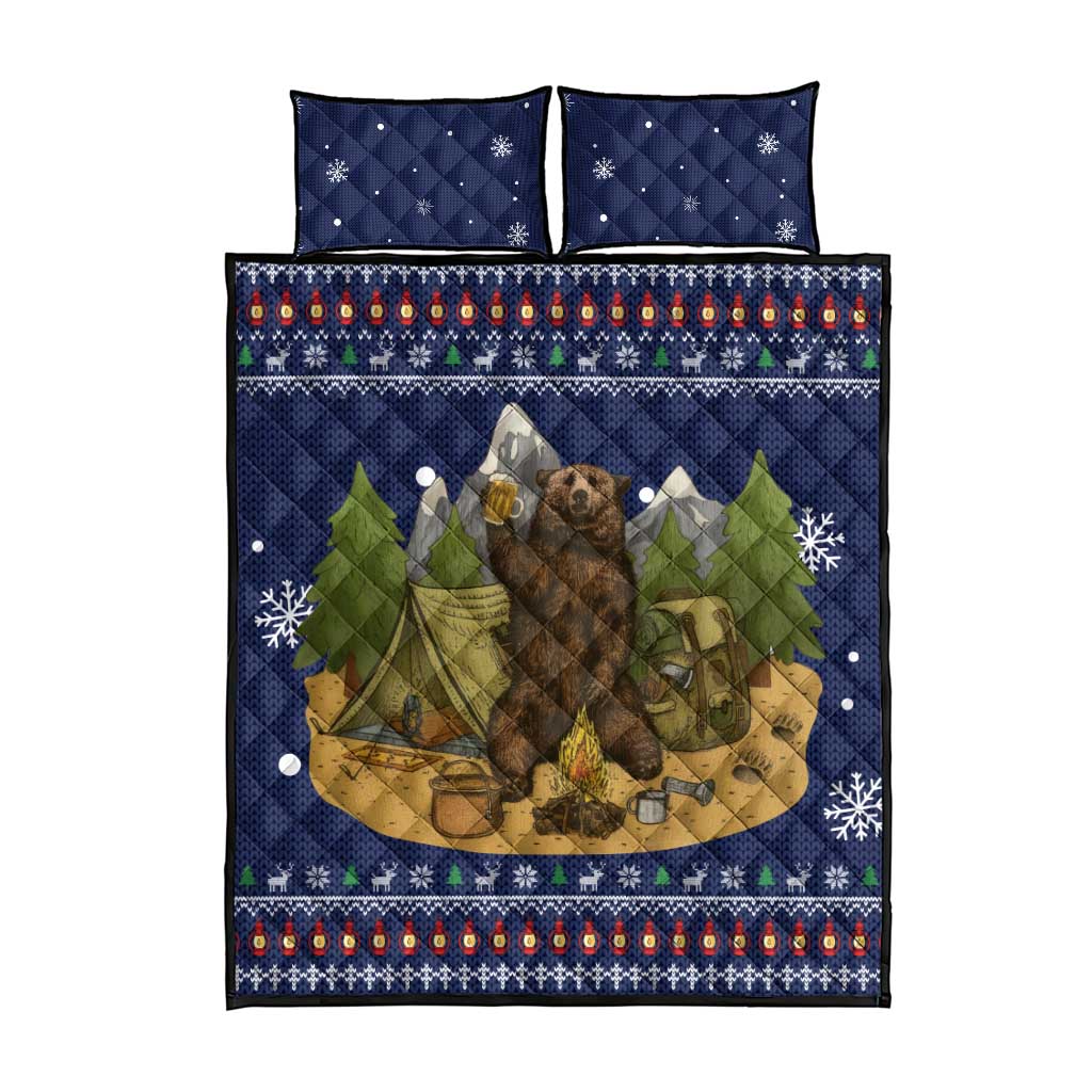 Camping I Hate People Christmas Quilt Bed Set Xmas Holiday Patterns - Wonder Print Shop