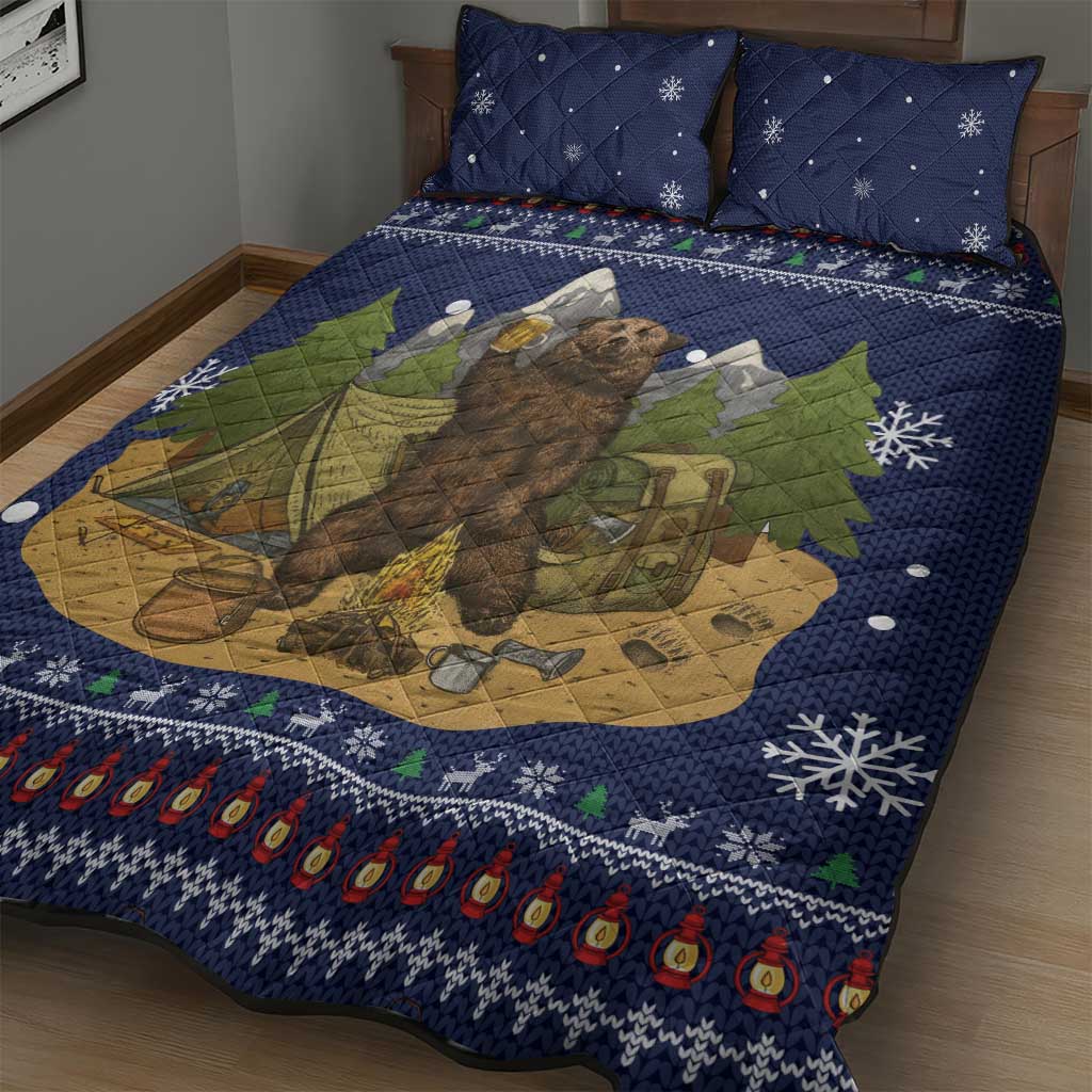 Camping I Hate People Christmas Quilt Bed Set Xmas Holiday Patterns - Wonder Print Shop