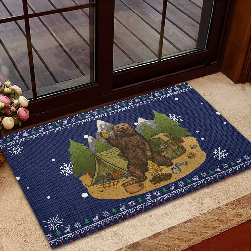 Camping I Hate People Christmas Rubber Doormat Xmas Holiday Patterns - Wonder Print Shop
