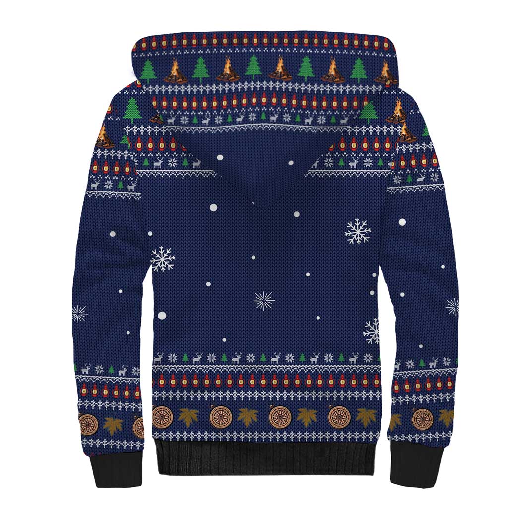 Camping I Hate People Christmas Sherpa Hoodie Xmas Holiday Patterns - Wonder Print Shop
