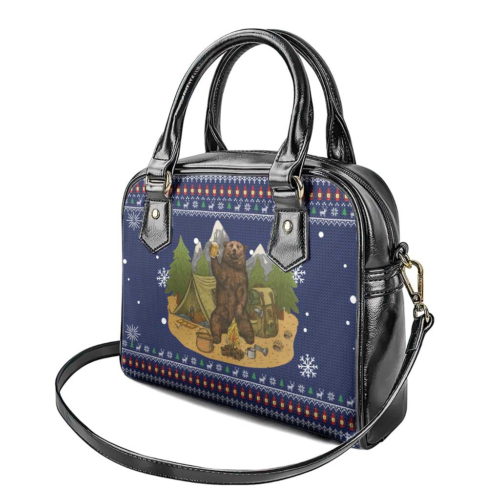 Camping I Hate People Christmas Shoulder Handbag Xmas Holiday Patterns - Wonder Print Shop