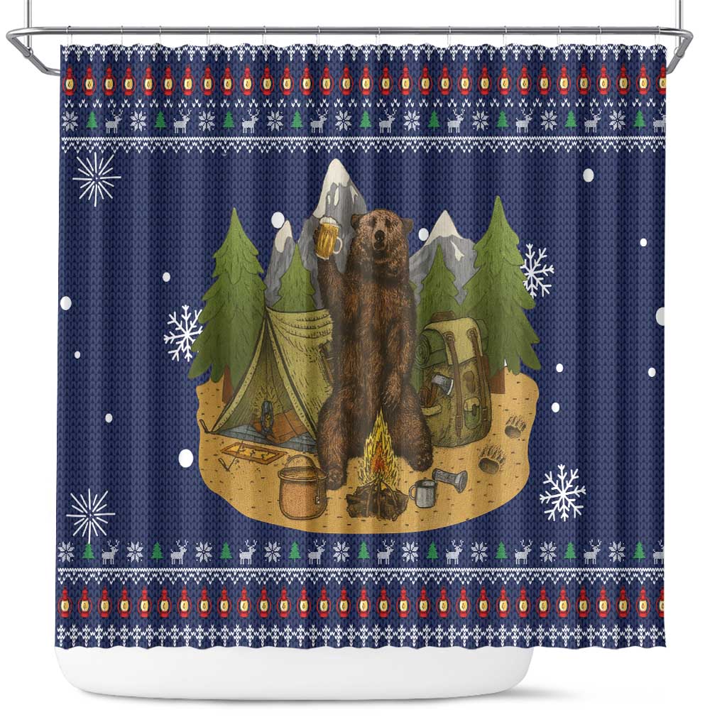 Camping I Hate People Christmas Shower Curtain Xmas Holiday Patterns - Wonder Print Shop