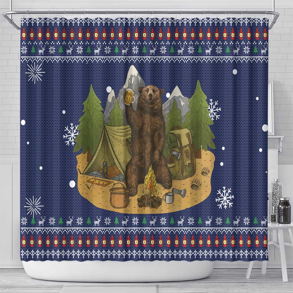 Camping I Hate People Christmas Shower Curtain Xmas Holiday Patterns - Wonder Print Shop