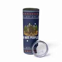Camping I Hate People Christmas Skinny Tumbler Xmas Holiday Patterns - Wonder Print Shop