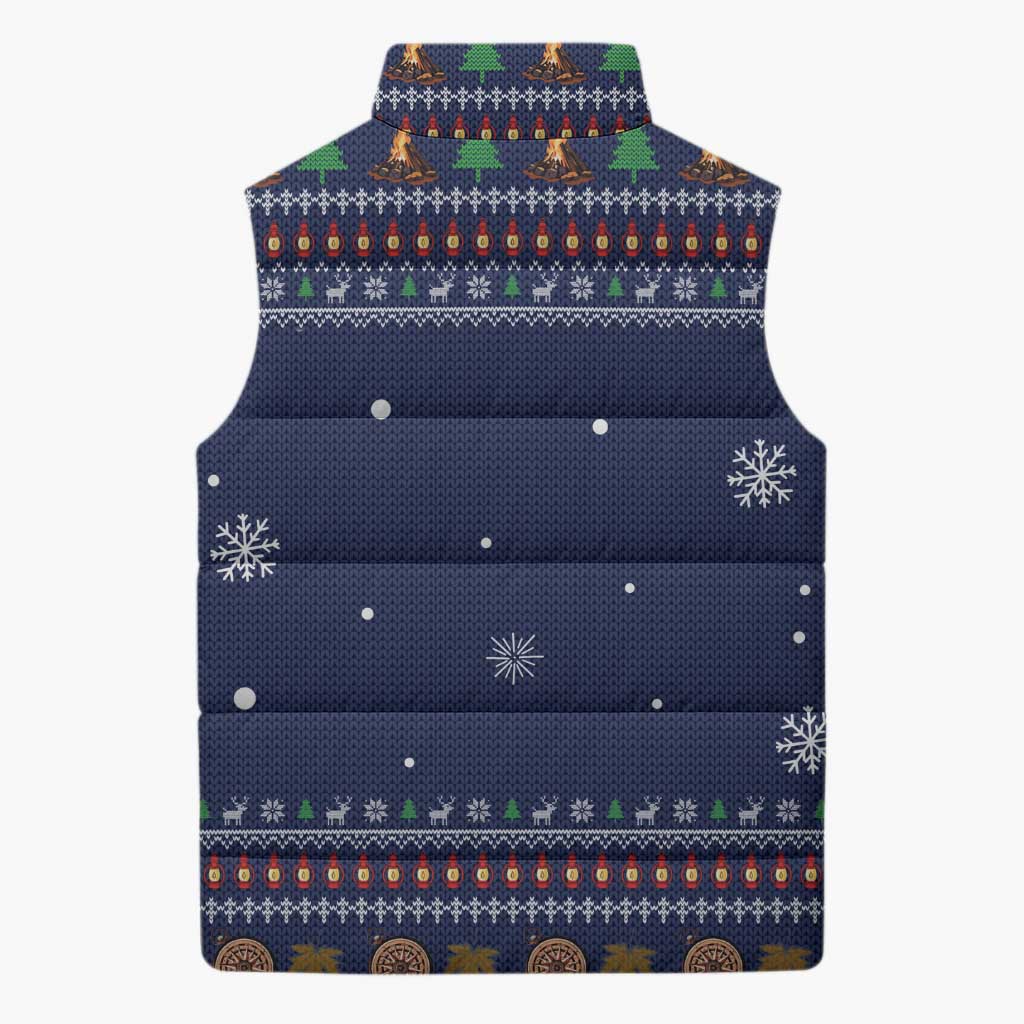 Camping I Hate People Christmas Sleeveless Puffer Jacket Xmas Holiday Patterns - Wonder Print Shop
