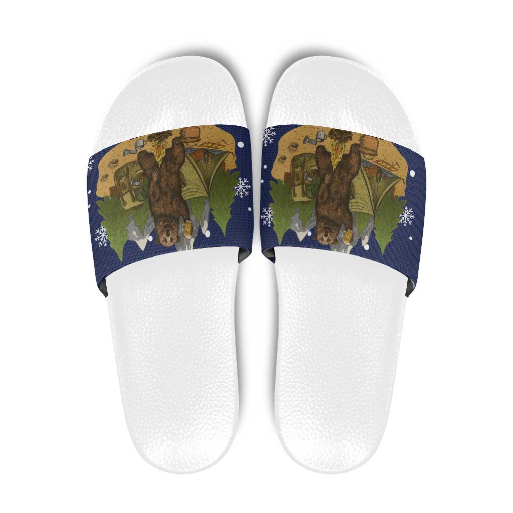 Camping I Hate People Christmas Slide Sandals Xmas Holiday Patterns - Wonder Print Shop