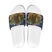 Camping I Hate People Christmas Slide Sandals Xmas Holiday Patterns - Wonder Print Shop