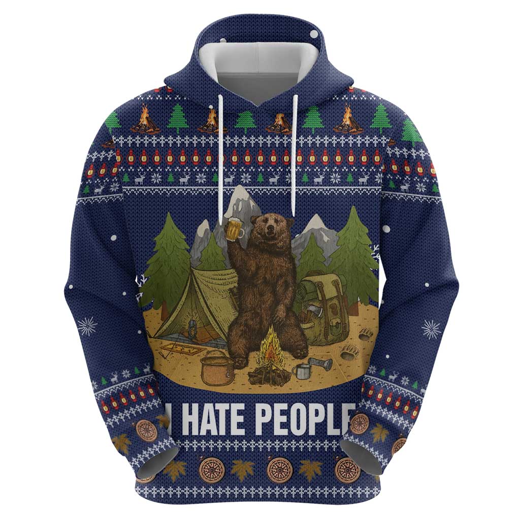 Camping I Hate People Christmas Zip Hoodie Xmas Holiday Patterns - Wonder Print Shop