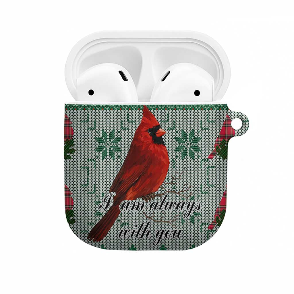 Cardinal I am Always With You Christmas AirPods Case Xmas Holiday Patterns - Wonder Print Shop