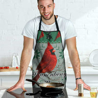 Cardinal I am Always With You Christmas Apron Xmas Holiday Patterns - Wonder Print Shop