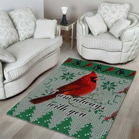 Cardinal I am Always With You Christmas Area Rug Xmas Holiday Patterns - Wonder Print Shop