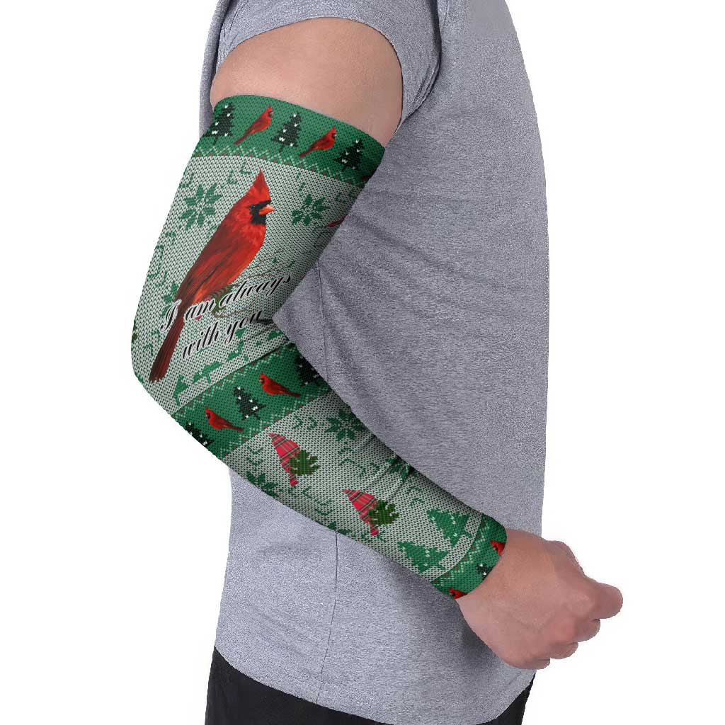 Cardinal I am Always With You Christmas Arm Sleeves Xmas Holiday Patterns - Wonder Print Shop