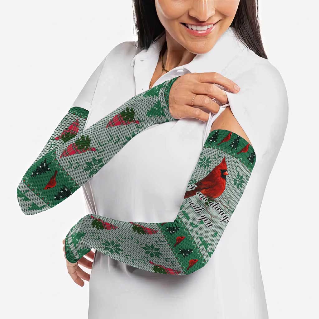Cardinal I am Always With You Christmas Arm Sleeves Xmas Holiday Patterns - Wonder Print Shop