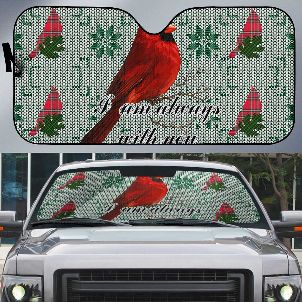 Cardinal I am Always With You Christmas Auto Sun Shade Xmas Holiday Patterns - Wonder Print Shop