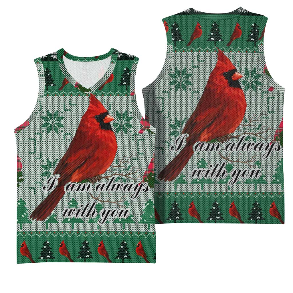 Cardinal I am Always With You Christmas Basketball Jersey Xmas Holiday Patterns - Wonder Print Shop