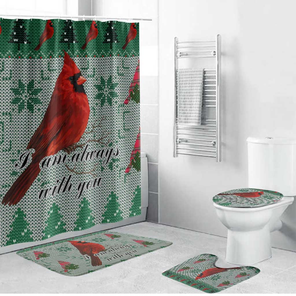 Cardinal I am Always With You Christmas Bathroom Set Xmas Holiday Patterns - Wonder Print Shop