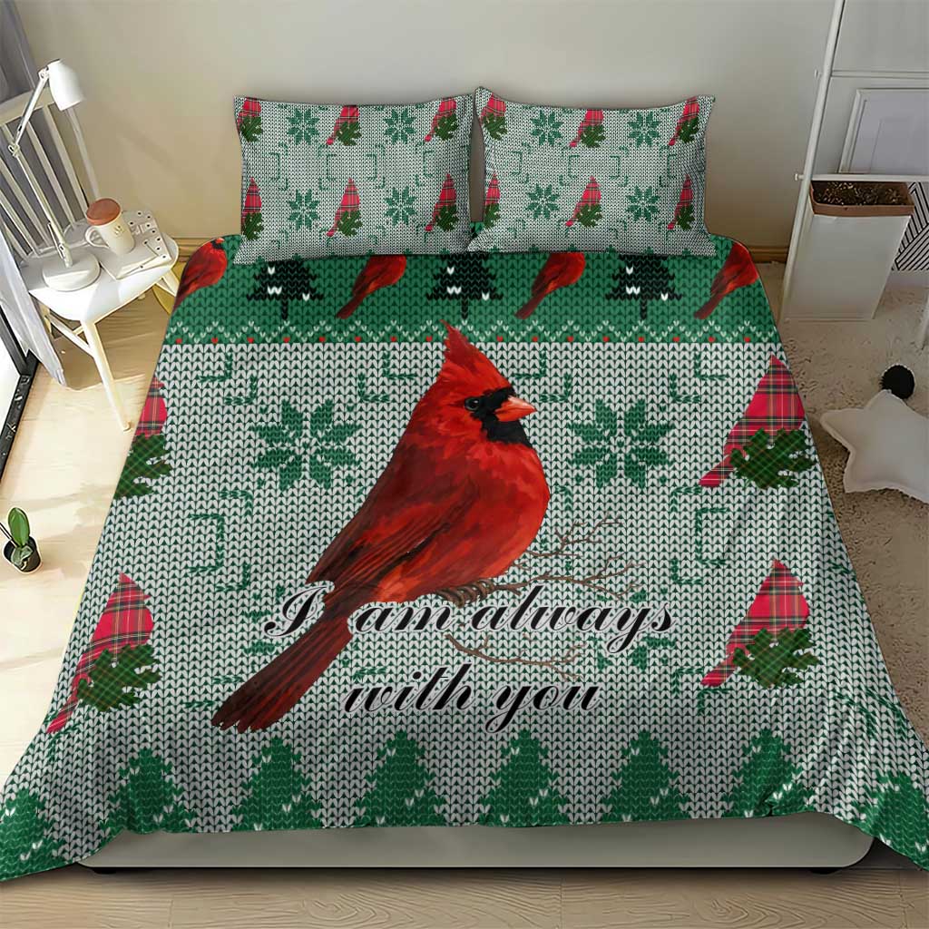 Cardinal I am Always With You Christmas Bedding Set Xmas Holiday Patterns - Wonder Print Shop