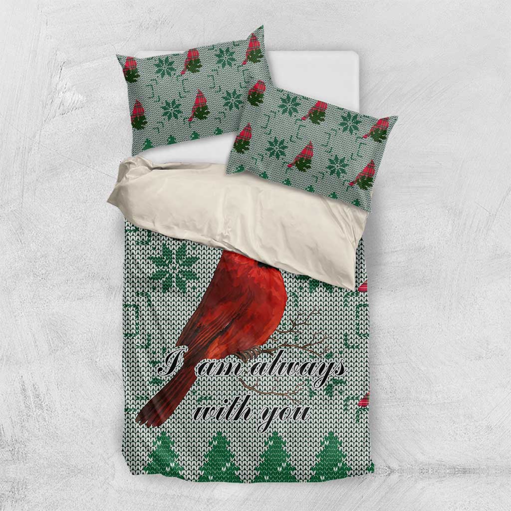 Cardinal I am Always With You Christmas Bedding Set Xmas Holiday Patterns - Wonder Print Shop