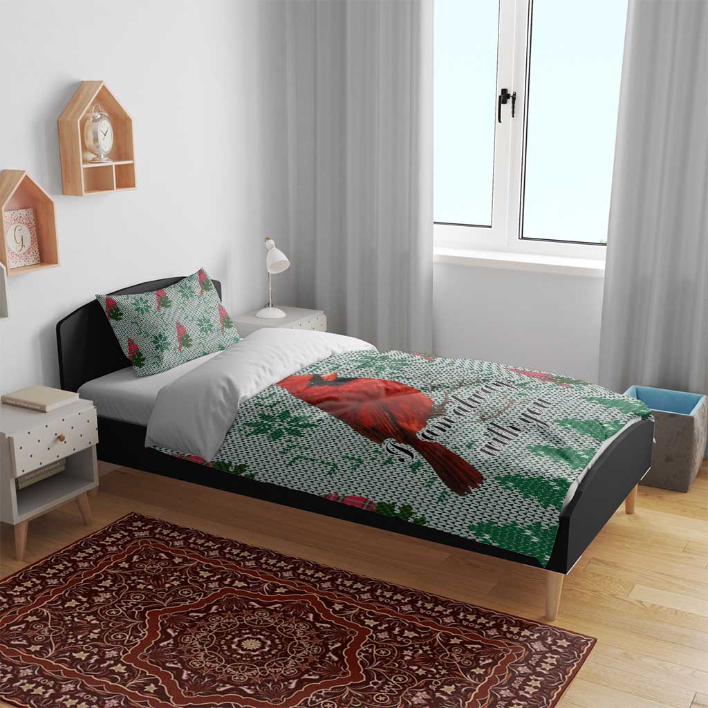 Cardinal I am Always With You Christmas Bedding Set Xmas Holiday Patterns - Wonder Print Shop