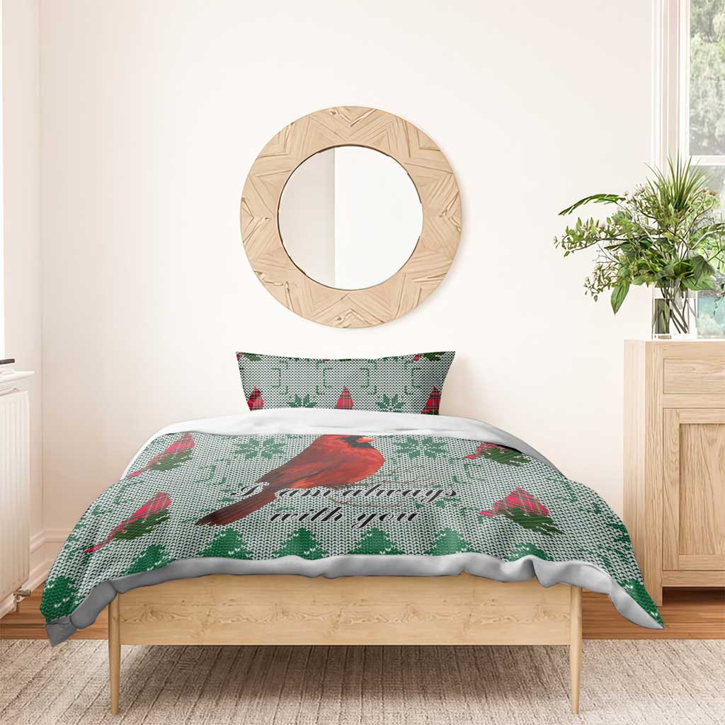 Cardinal I am Always With You Christmas Bedding Set Xmas Holiday Patterns - Wonder Print Shop