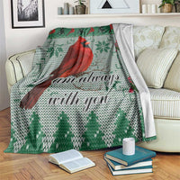 Cardinal I am Always With You Christmas Blanket Xmas Holiday Patterns - Wonder Print Shop