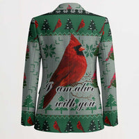 Cardinal I am Always With You Christmas Blazer Xmas Holiday Patterns - Wonder Print Shop