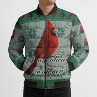 Cardinal I am Always With You Christmas Bomber Puffer Jacket Xmas Holiday Patterns - Wonder Print Shop