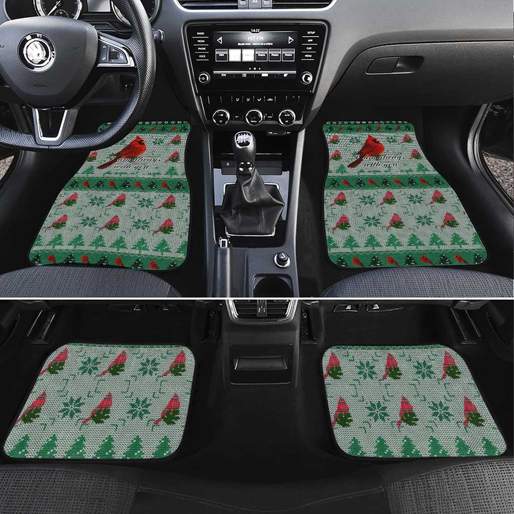 Cardinal I am Always With You Christmas Car Mats Xmas Holiday Patterns - Wonder Print Shop