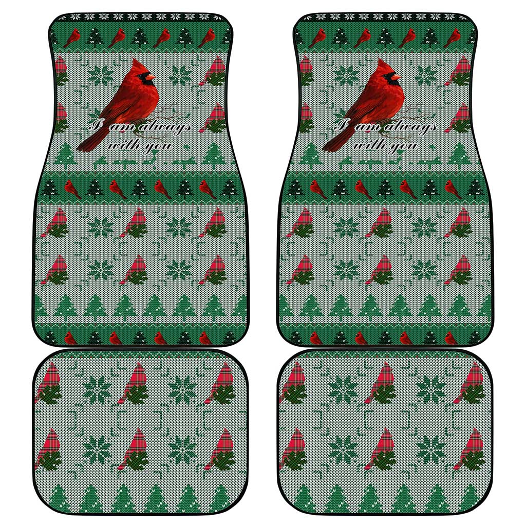 Cardinal I am Always With You Christmas Car Mats Xmas Holiday Patterns - Wonder Print Shop