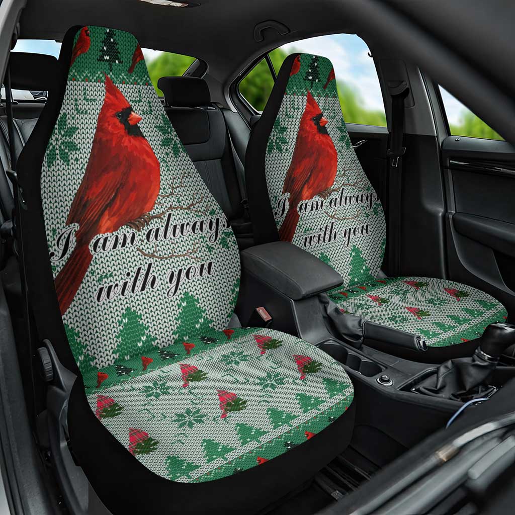 Cardinal I am Always With You Christmas Car Seat Cover Xmas Holiday Patterns - Wonder Print Shop