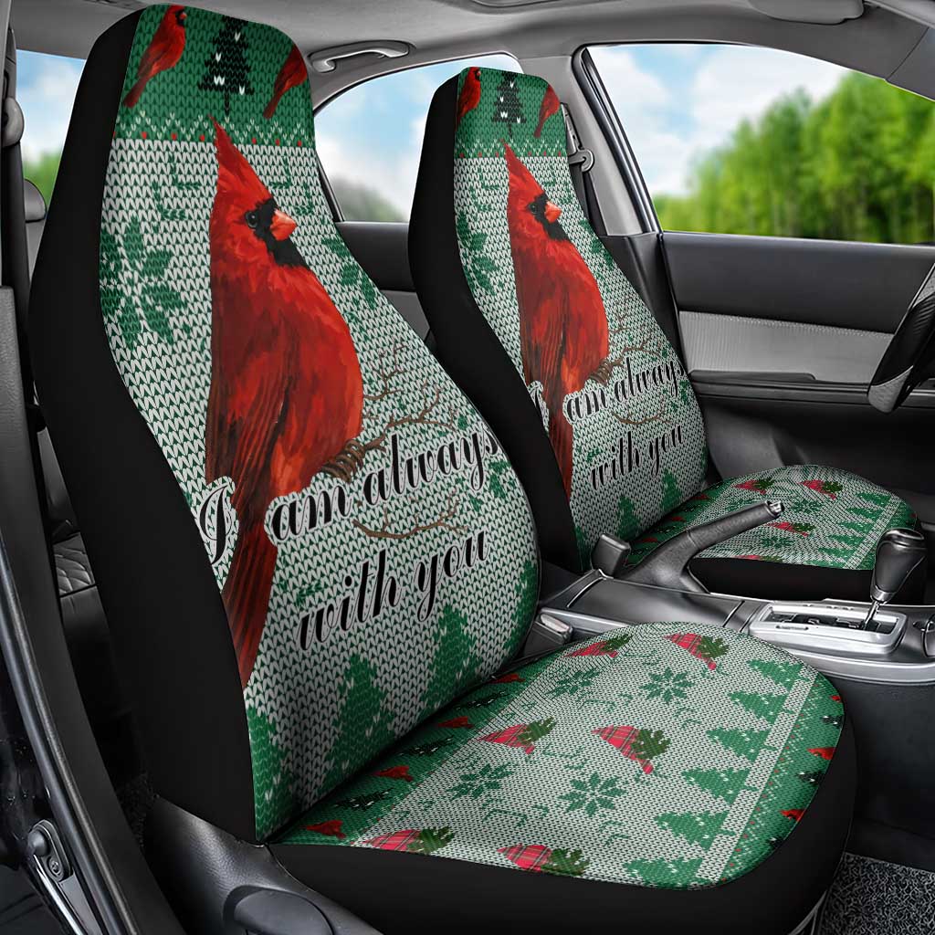 Cardinal I am Always With You Christmas Car Seat Cover Xmas Holiday Patterns - Wonder Print Shop