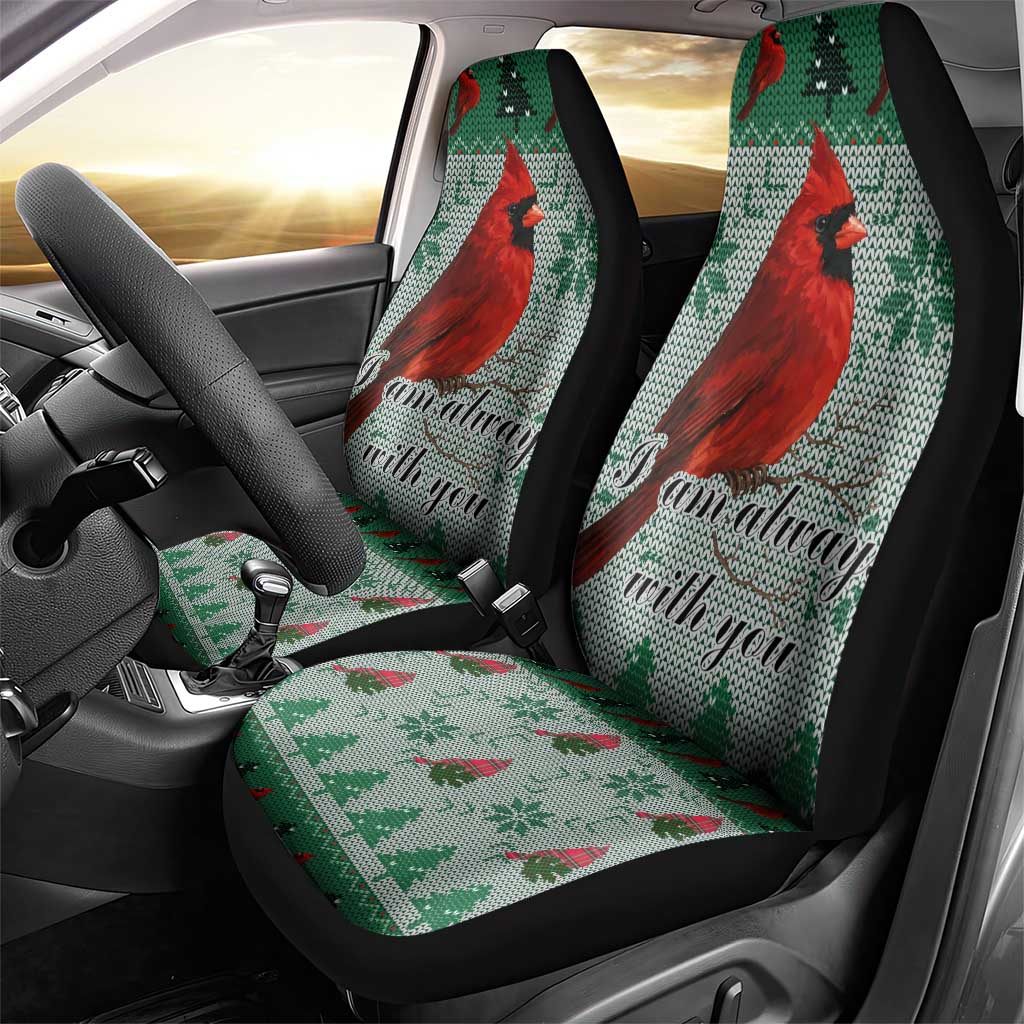 Cardinal I am Always With You Christmas Car Seat Cover Xmas Holiday Patterns - Wonder Print Shop