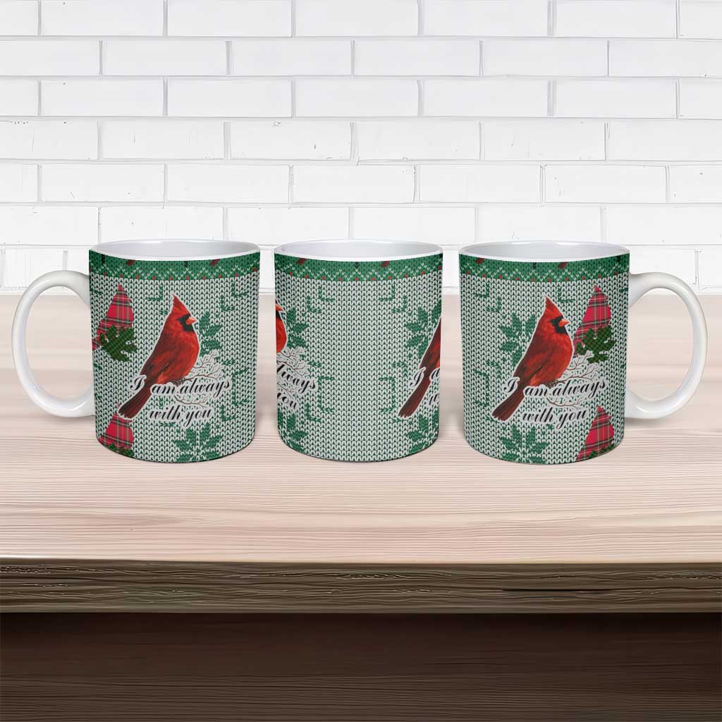 Cardinal I am Always With You Christmas Ceramic Mug Xmas Holiday Patterns - Wonder Print Shop