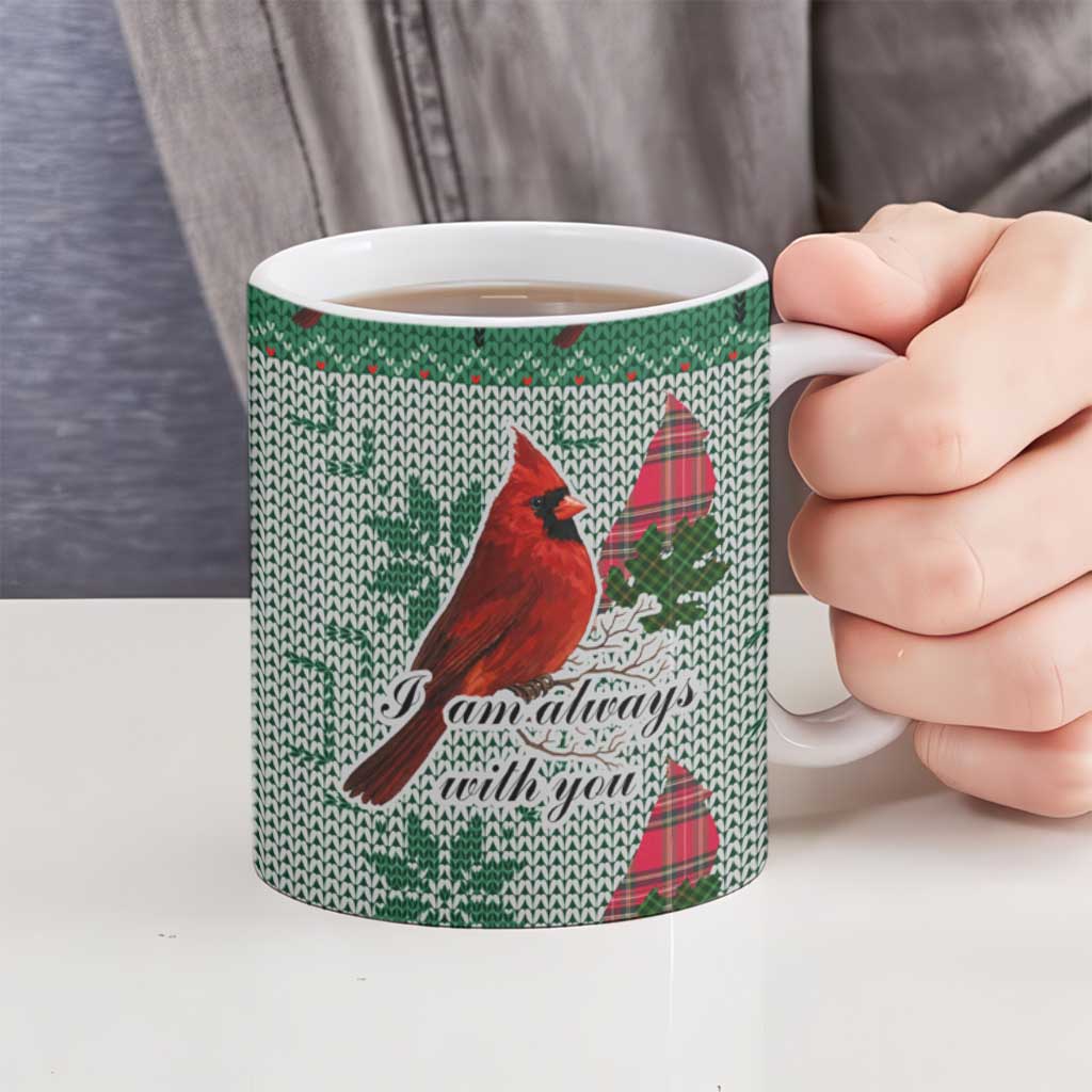 Cardinal I am Always With You Christmas Ceramic Mug Xmas Holiday Patterns - Wonder Print Shop