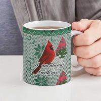 Cardinal I am Always With You Christmas Ceramic Mug Xmas Holiday Patterns - Wonder Print Shop