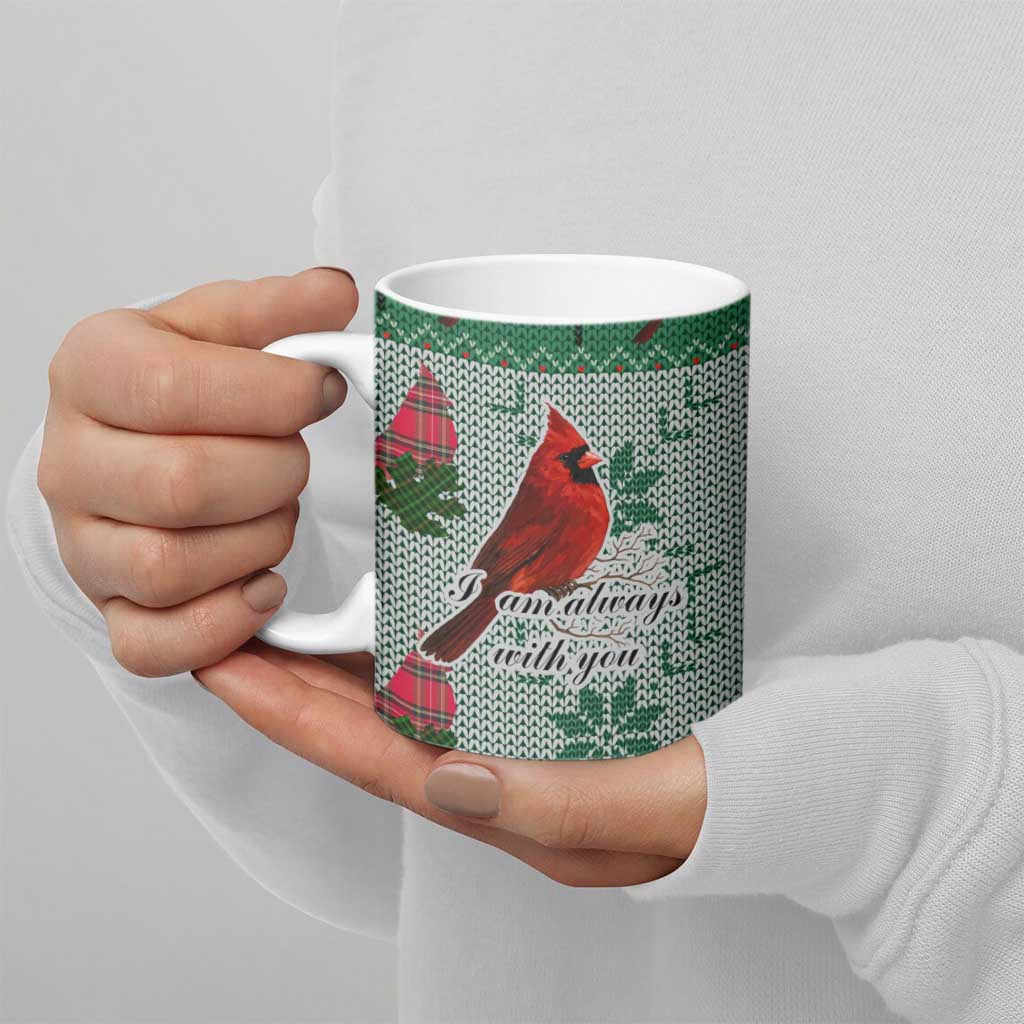 Cardinal I am Always With You Christmas Ceramic Mug Xmas Holiday Patterns - Wonder Print Shop