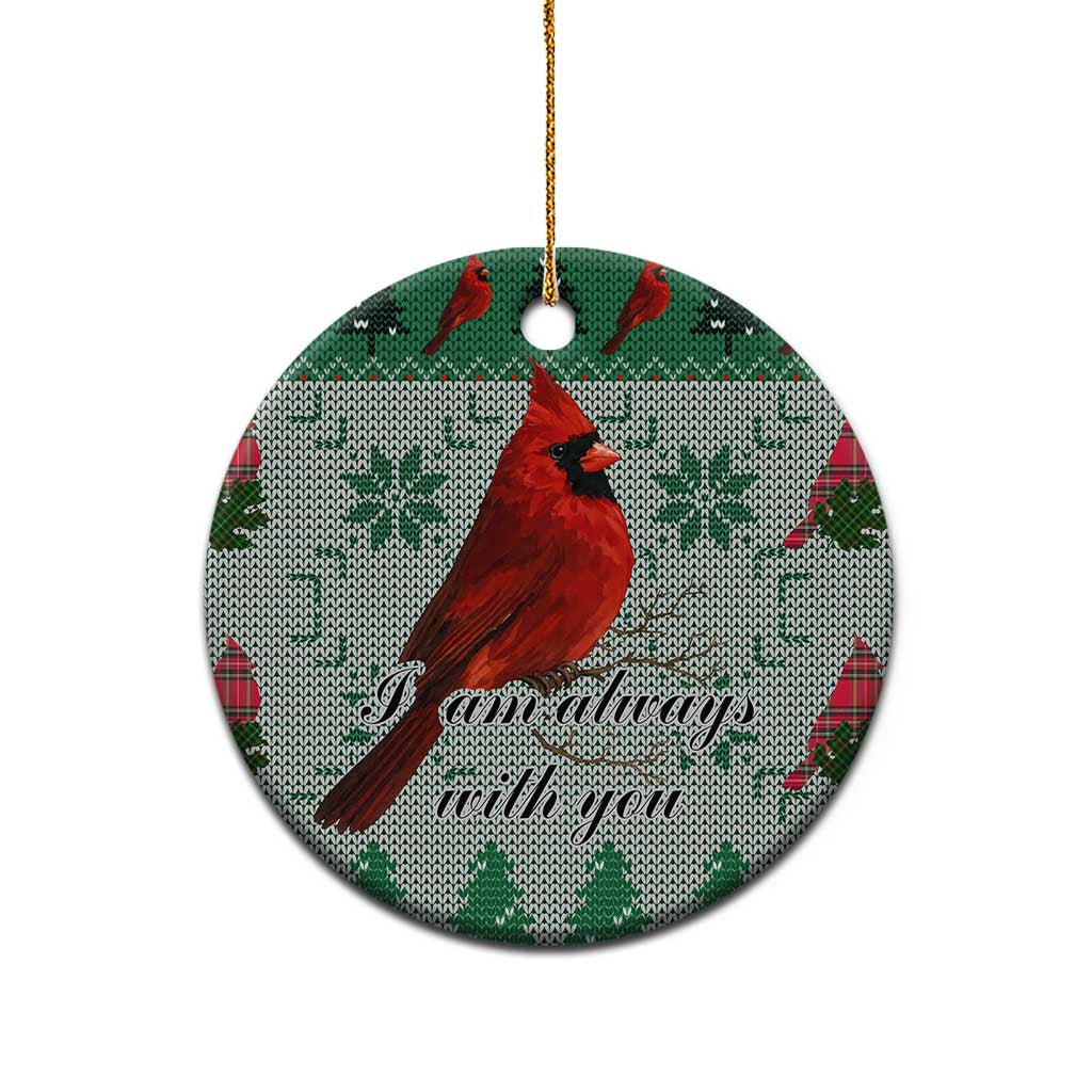 Cardinal I am Always With You Christmas Ceramic Ornament Xmas Holiday Patterns - Wonder Print Shop