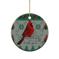 Cardinal I am Always With You Christmas Ceramic Ornament Xmas Holiday Patterns - Wonder Print Shop
