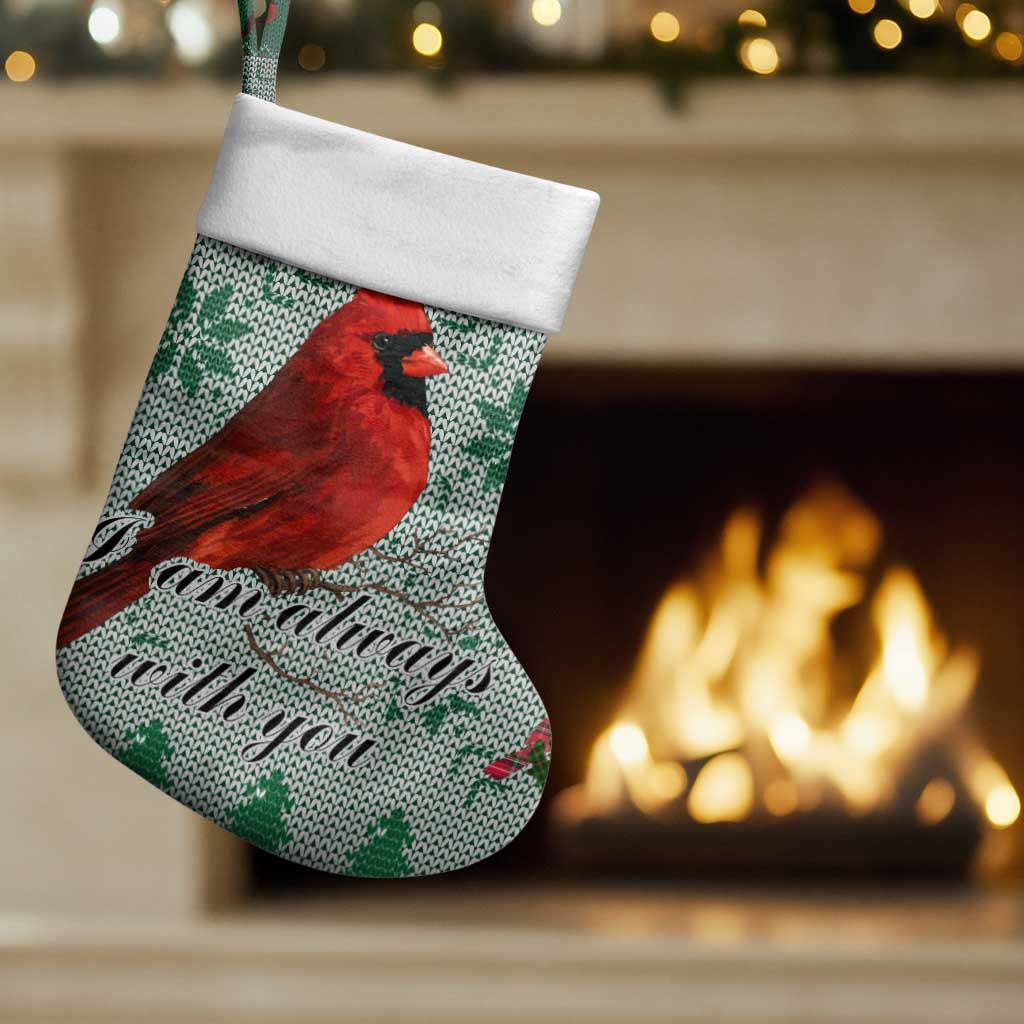 Cardinal I am Always With You Christmas Stocking Xmas Holiday Patterns - Wonder Print Shop