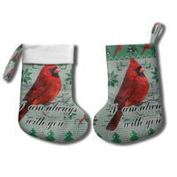 Cardinal I am Always With You Christmas Stocking Xmas Holiday Patterns - Wonder Print Shop