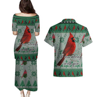 Cardinal I am Always With You Christmas Couples Matching Puletasi and Hawaiian Shirt Xmas Holiday Patterns - Wonder Print Shop